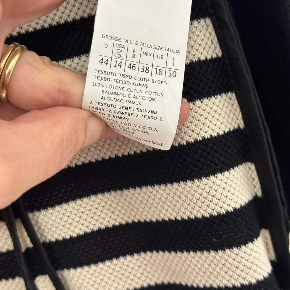 MARELLA Navy and Cream Striped Blazer - Picture 3 of 7